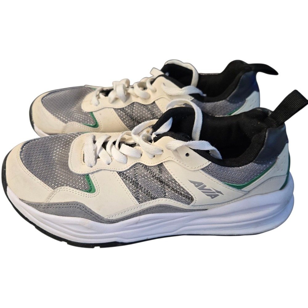 AVIA Men's Retro‎ walking Sneakers 9.5 Cream/Green